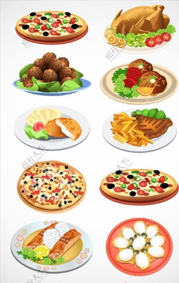 食物美食素材矢量图形图标