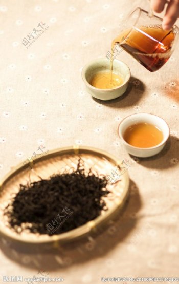 茶摄影茶杯茶壶泡茶