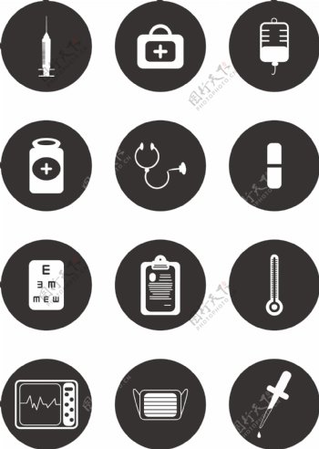 医疗器械设备icon矢量可商用元素
