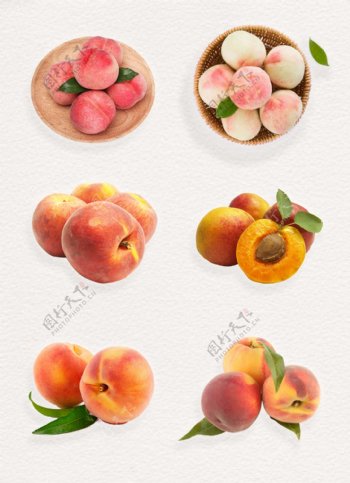 盘子里的桃子png产品实物图