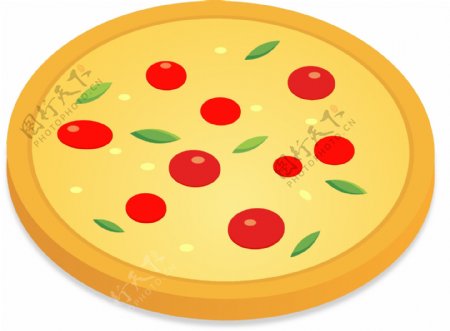 2.5D轴测图披萨食物矢量图标设计素材