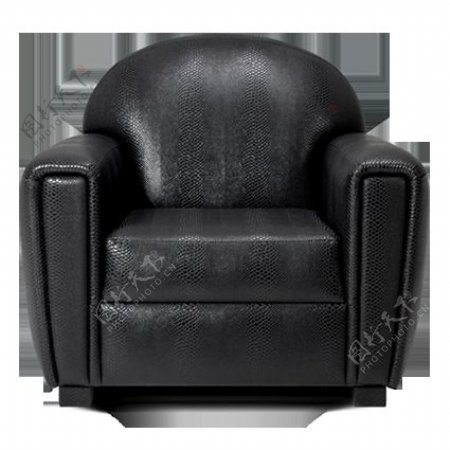 高级黑色沙发椅子产品实物