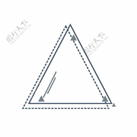 简约线条三角形边框装饰元素