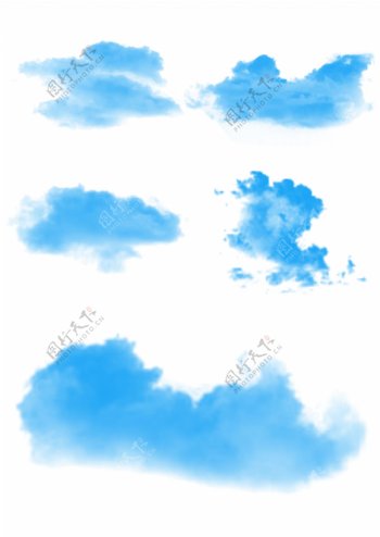 云彩烟雾彩色分层蓝色