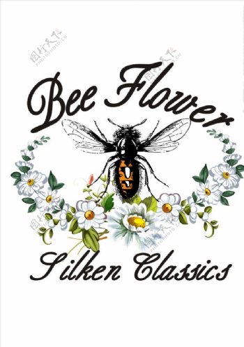 蜜蜂花朵素材蜜蜂花朵图案下载