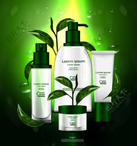 绿色植物化妆品包装