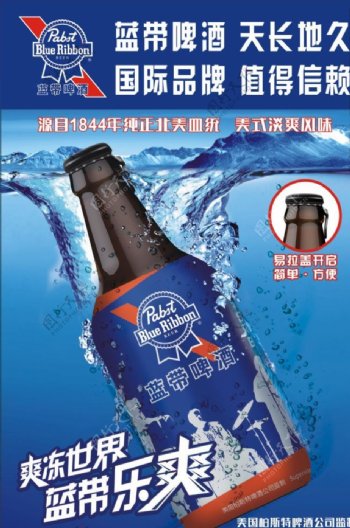 蓝带啤酒拉环海报