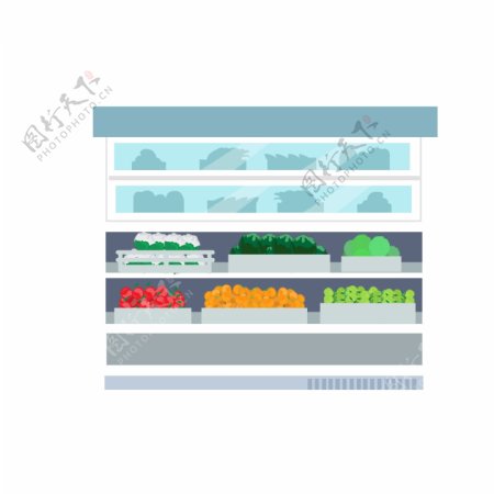 蔬果类货柜卡通手绘设计可商用元素
