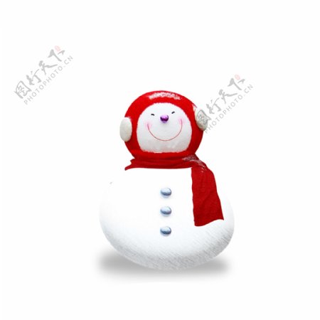 带着耳罩的冬季雪人设计可商用元素