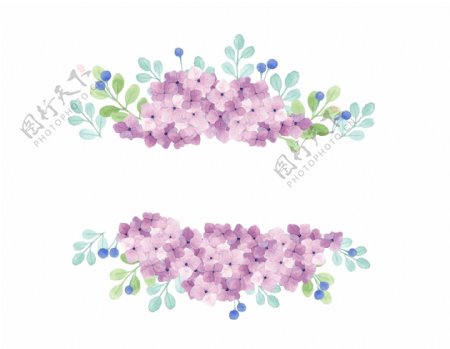 卡通紫色花朵元素