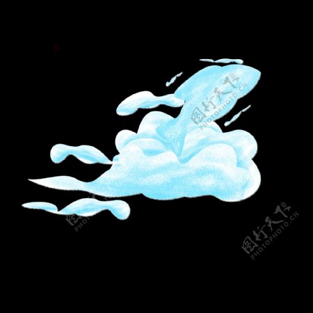 卡通插画云白云云朵可爱云层手绘元素云