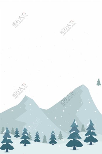 二十四节气之小雪插画背景