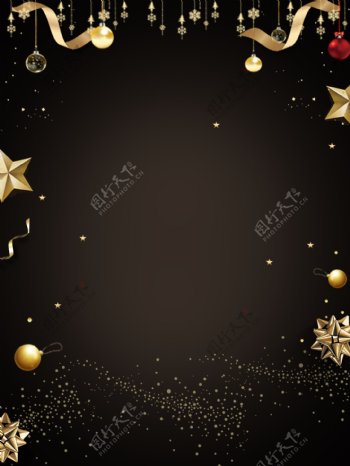 黑金发光圣诞节背景设计