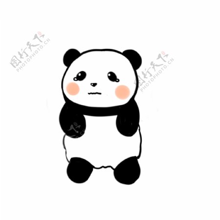 原创熊猫委屈可爱表情包素材