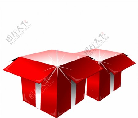 圣诞精美礼盒包装盒AI矢量素材