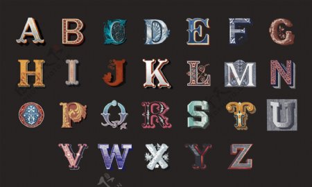 复古字母
