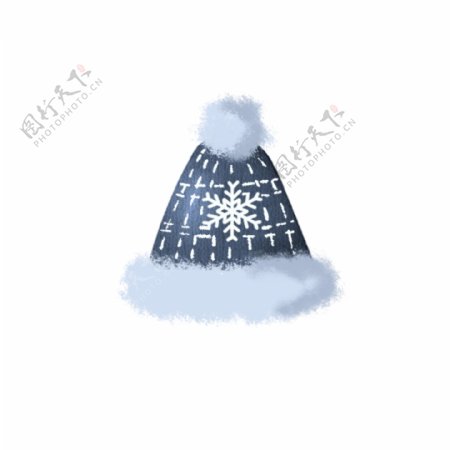 冬日元素手绘手套服饰帽子元素圣诞节冬天