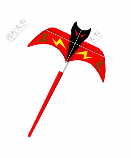 红色蜻蜓风筝插画