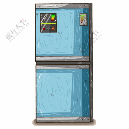 手绘商用生活用品电冰箱电器元素