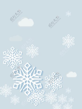 冬季传统节气雪花背景设计