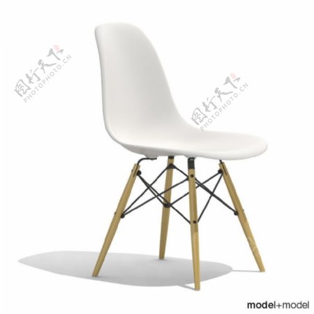 白色简约椅子模型