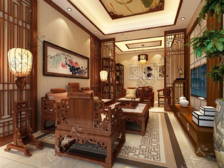 中式茶厅室内设计
