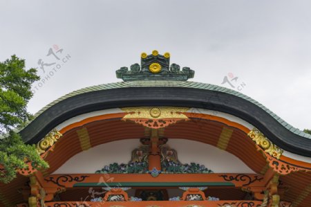 日式神社屋顶