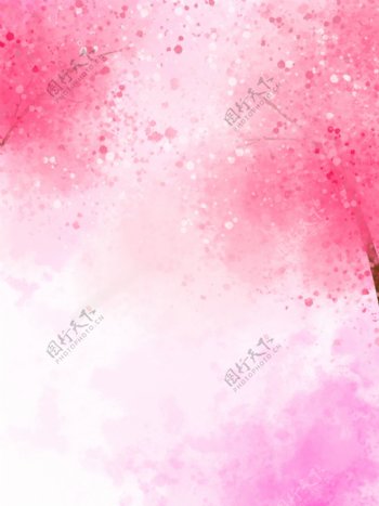 粉色浪漫樱花广告背景