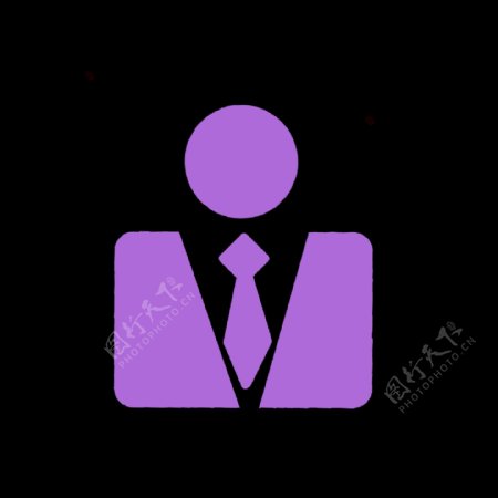 紫色商务男士图标