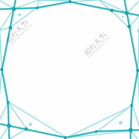 几何网手绘简约文艺清新边框透明底png图