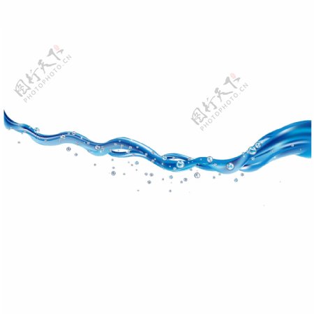 蓝色创意水滴装饰元素