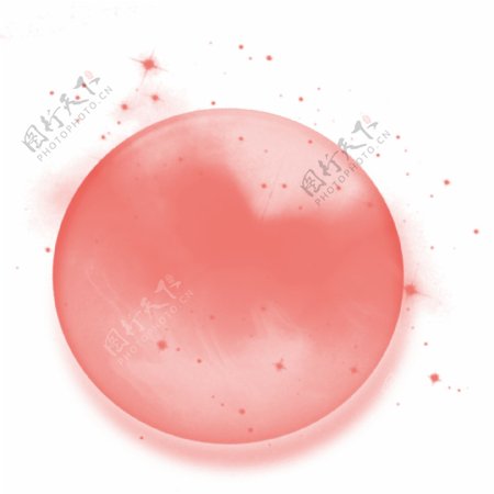 水彩红色气泡卡通