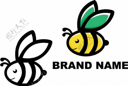 卡通蜜蜂企业标志LOGO模版