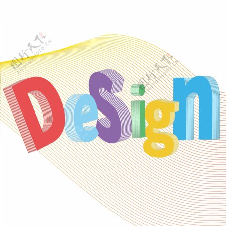 Design卡通立体字设计