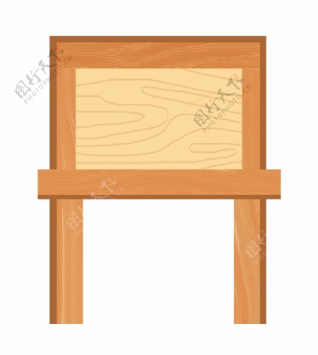 棕色的木质木板插画