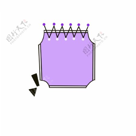 紫色缺角框边框装饰