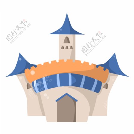 精美城堡装饰插画