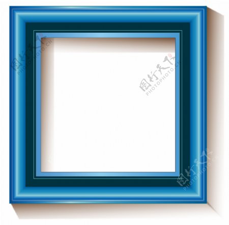 蓝色油画框相框设计