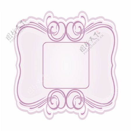 欧式粉色镜子花边二维码边框