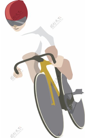 男子自行车运动元素