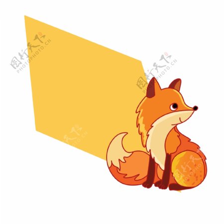 可爱小狐狸装饰边框