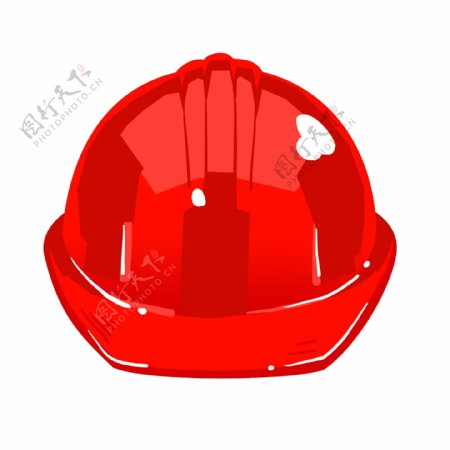 红色的安全帽插图