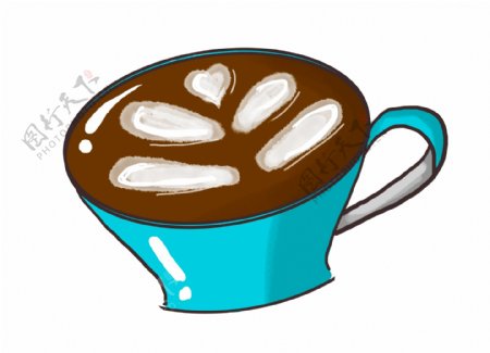 卡通手绘美味咖啡插画