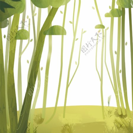 植物树林插画装饰