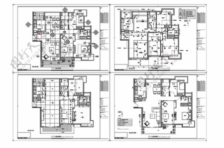 欧式风格住宅CAD施工图纸