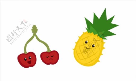 卡通可爱水果