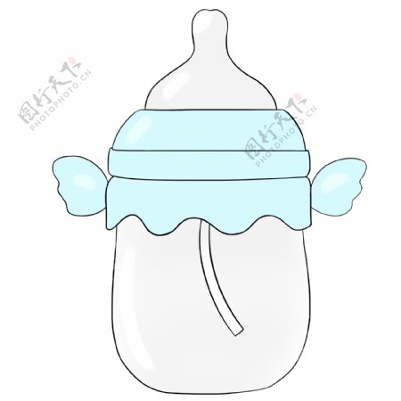 卡通白色儿童奶瓶