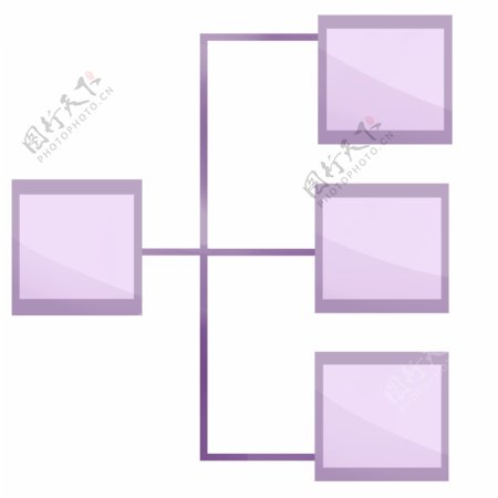 紫色的ppt图表插画