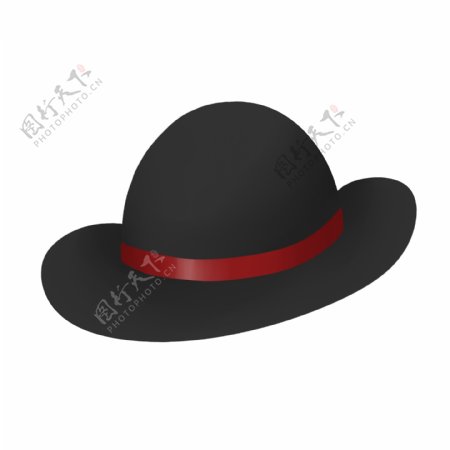 黑色圆形遮阳帽