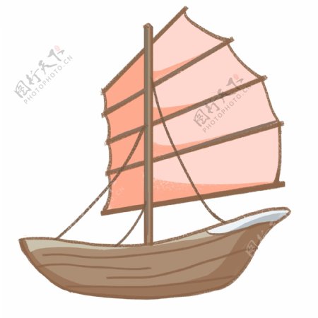 木质图案帆船